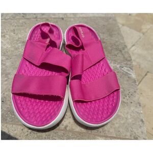 Crocs‎ Literide Stretch Straps sandals Pink Size w 8 EUC